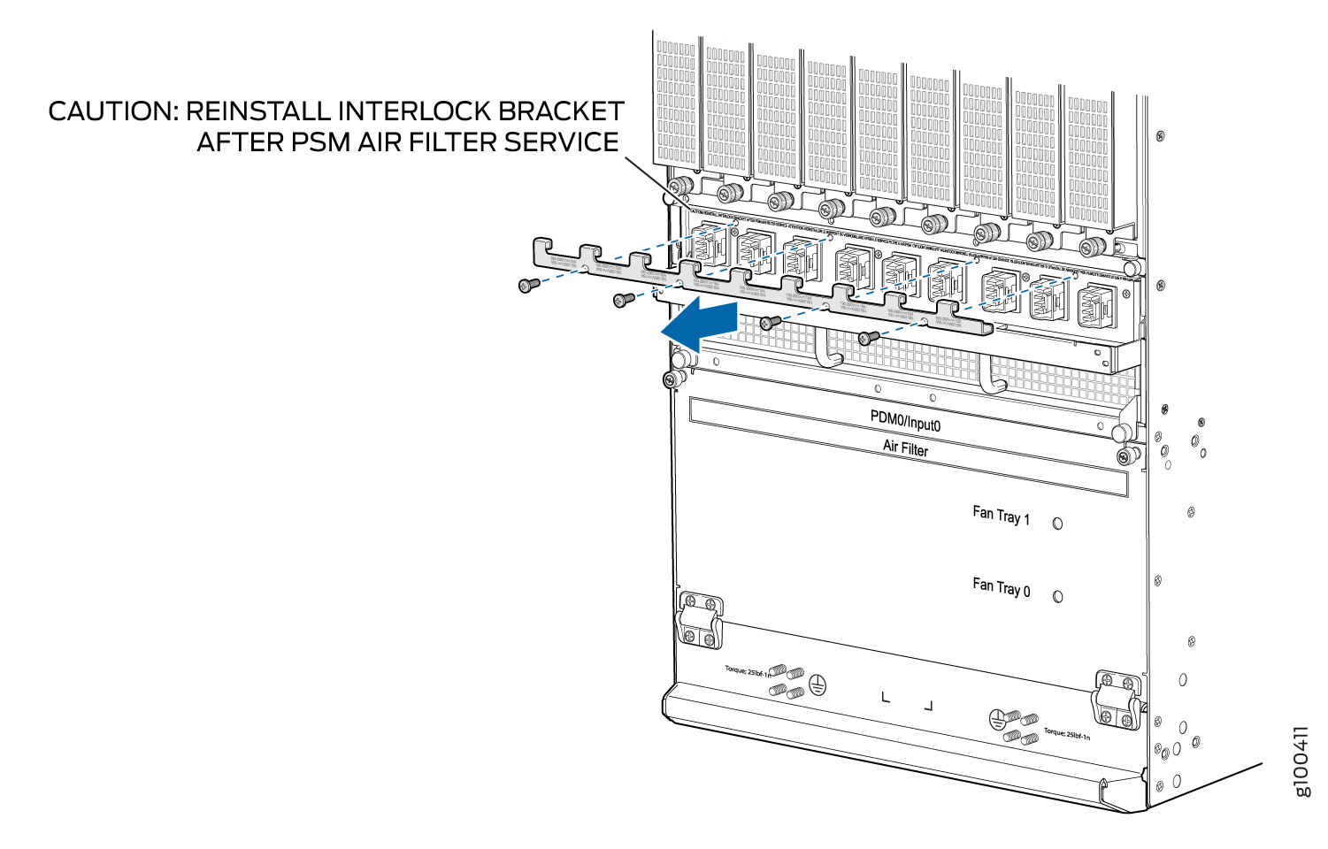 Removing the bracket from the PDM