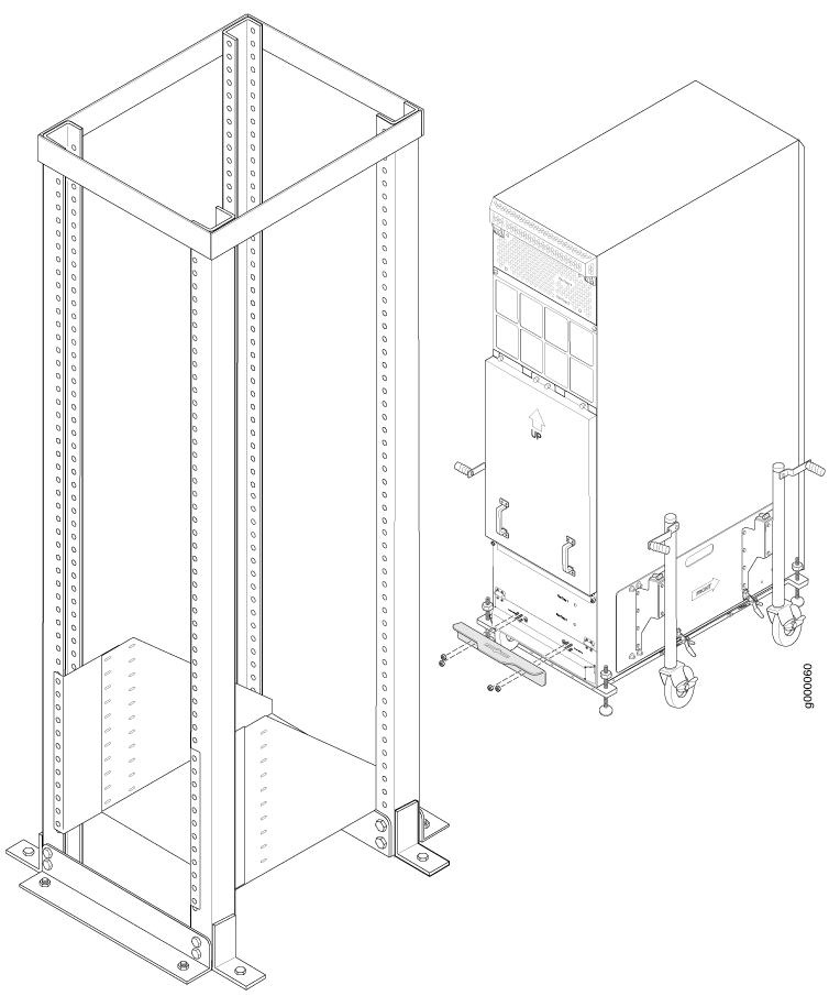 Installing Winch Strap Plate (Four-Post Rack)