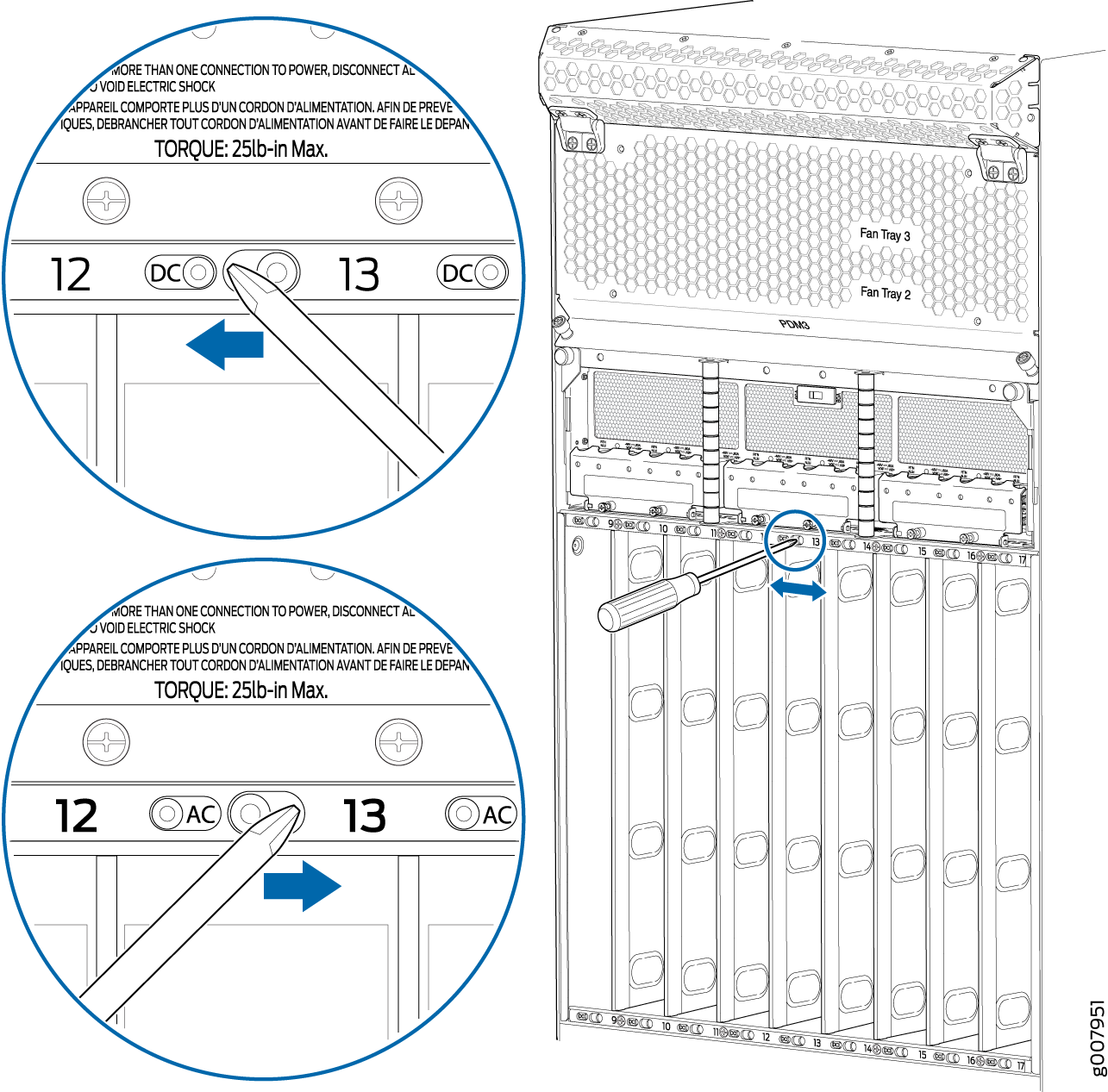 Changing the AC and DC Setting on an MX2000 Router