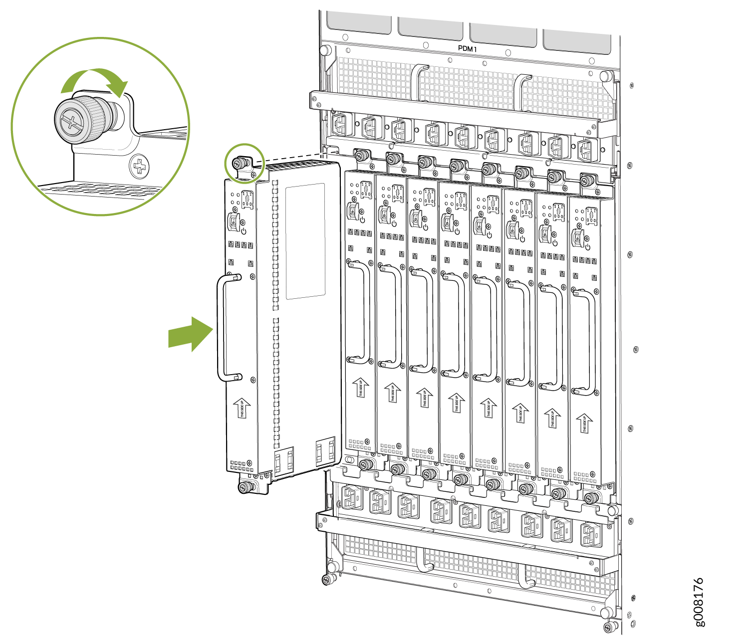 Reinstalling a High-Voltage Universal (HVAC/HVDC) Power Supply Module