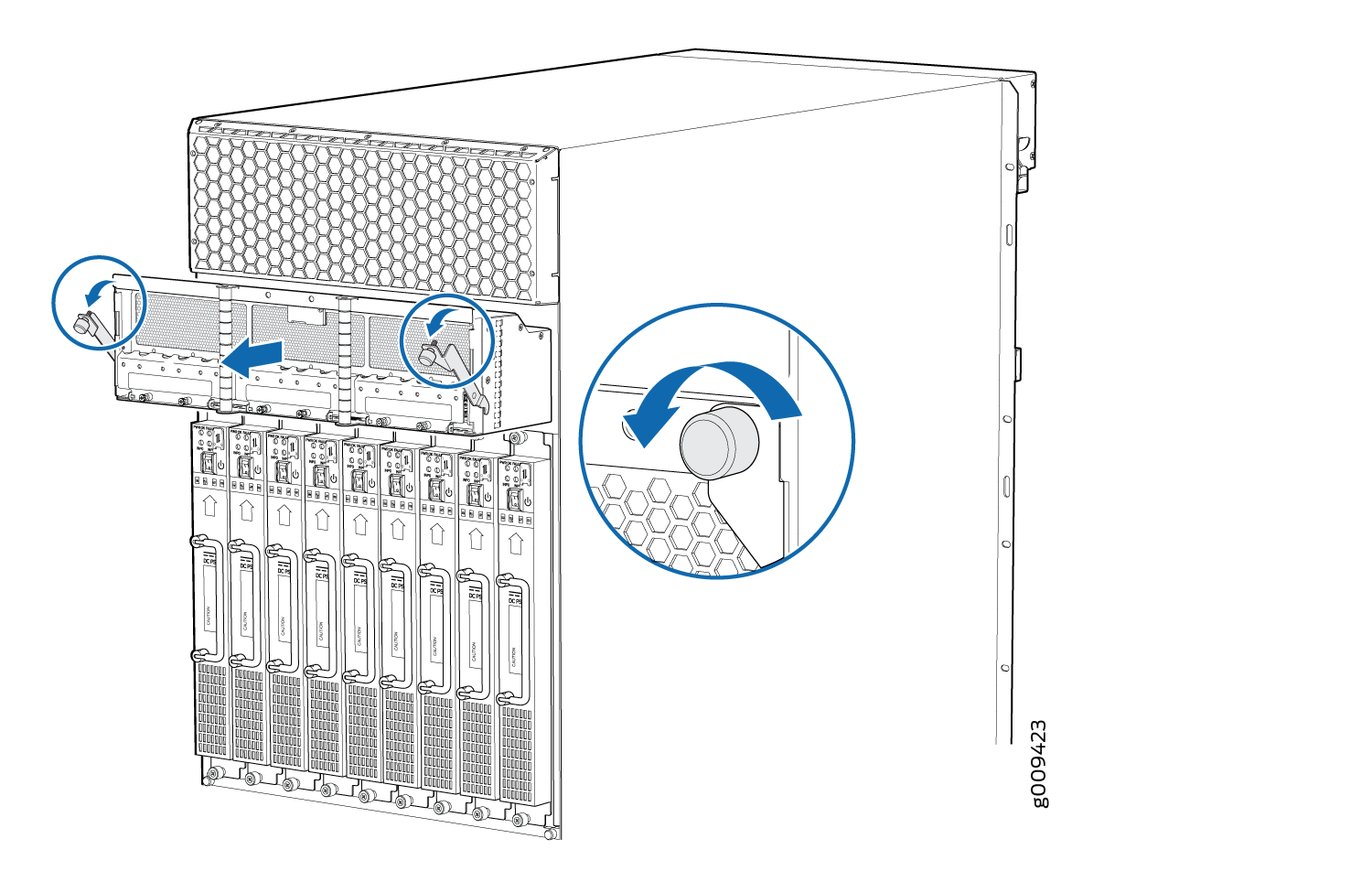 Removing a DC PDM from an MX2008 Router