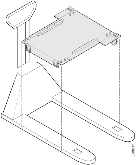 Installing Pallet Jack Attachment onto Pallet Jack
