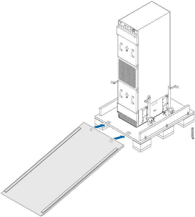 Securing the Crate Door to the Shipping Crate Platform