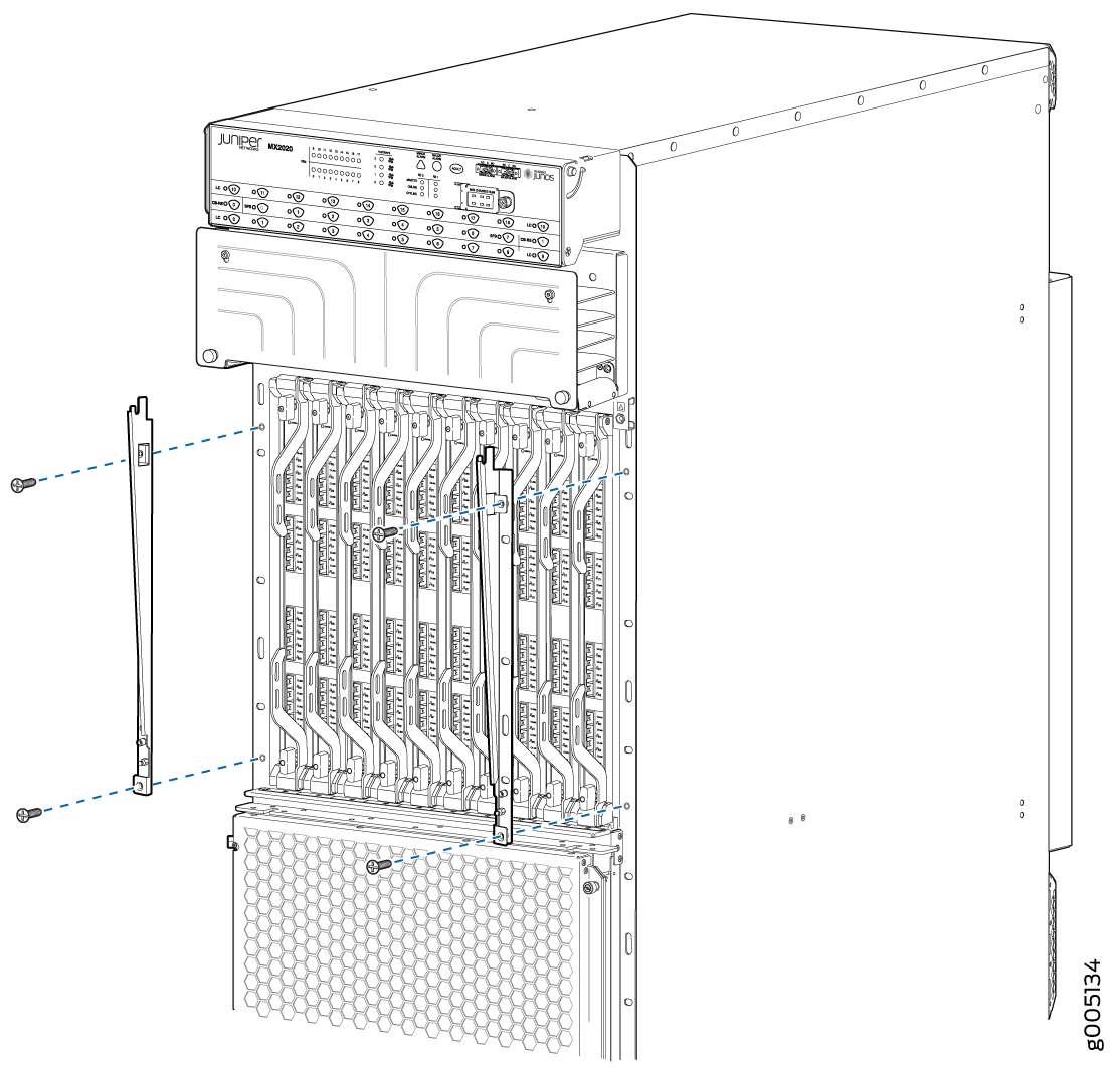 Installing the Extended EMI Cover Mounting Brackets