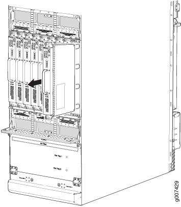 Removing an MX2010 Router DC Power Supply Module