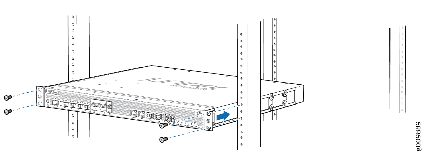 Installing the Router in a Four-Post Rack