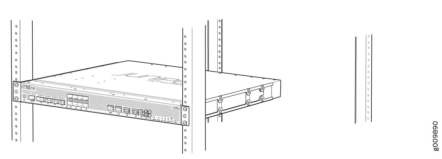 Router Secured by Front-Mounting Brackets