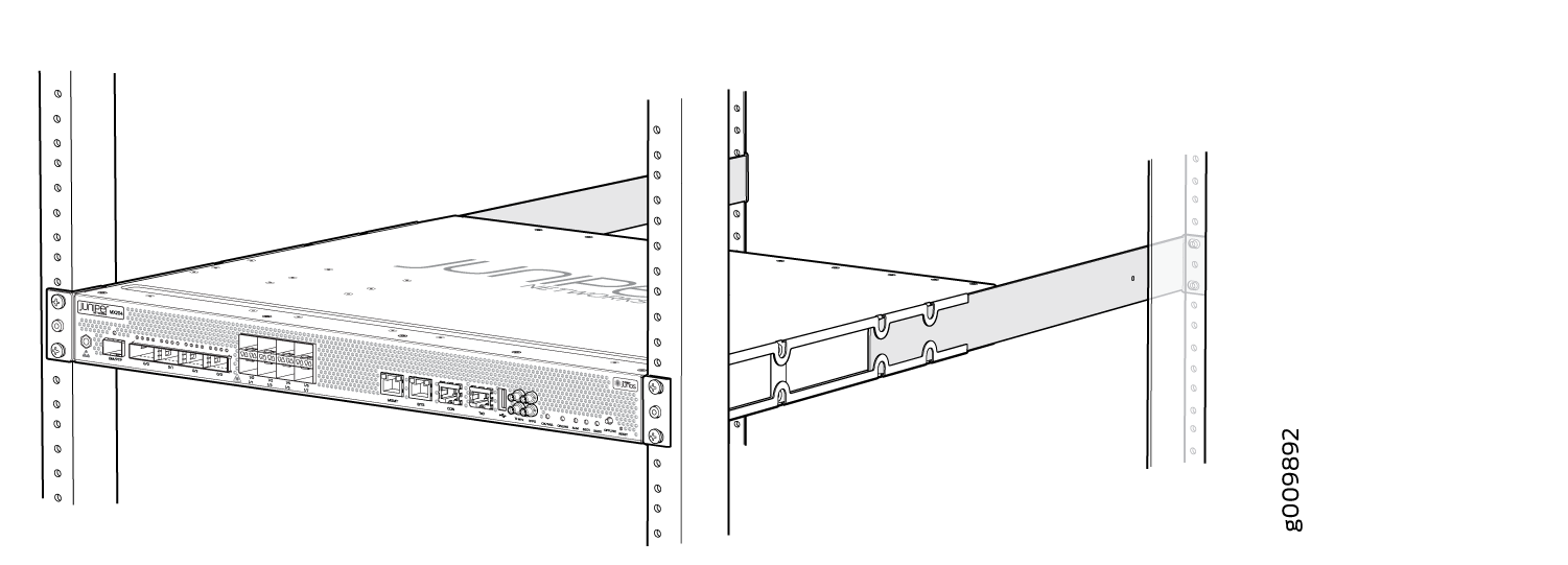 Router Installed in the Rack