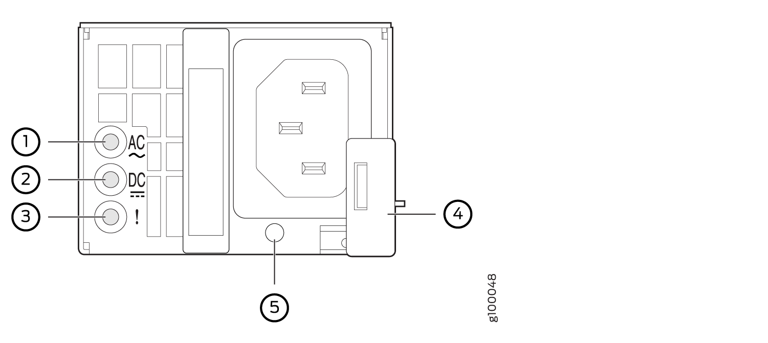 AC Power Supply Module LEDs and Components
