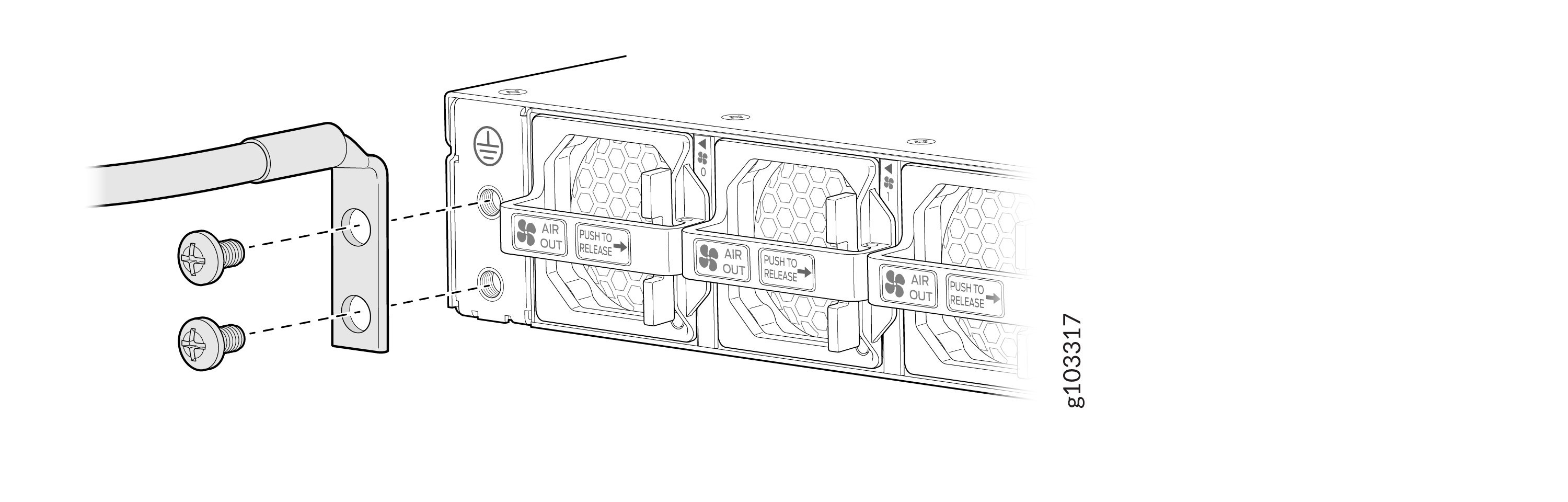 Connect the Grounding Cable to the MX301 and MX301-M