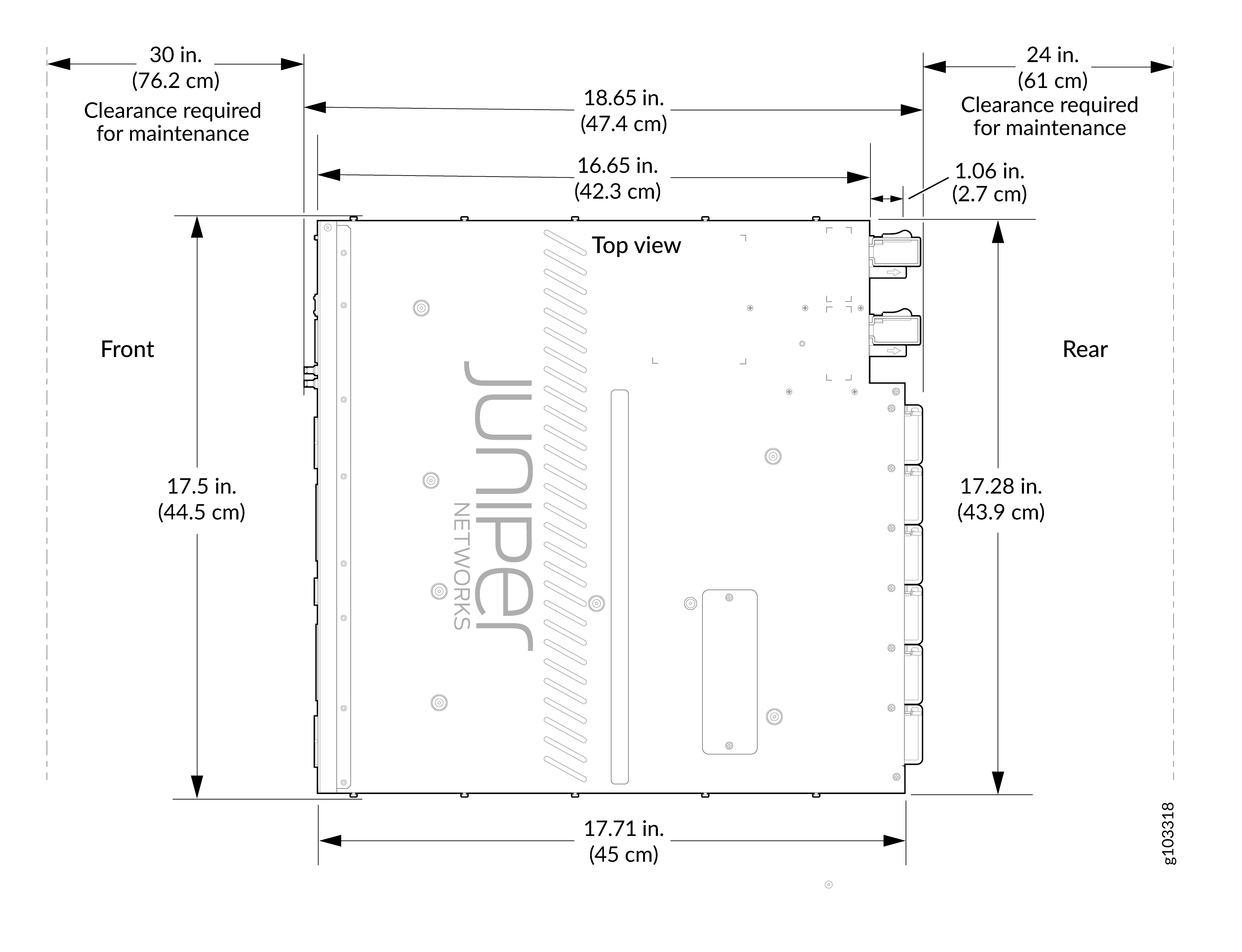 Clearance Requirements for MX301 and MX301-M
