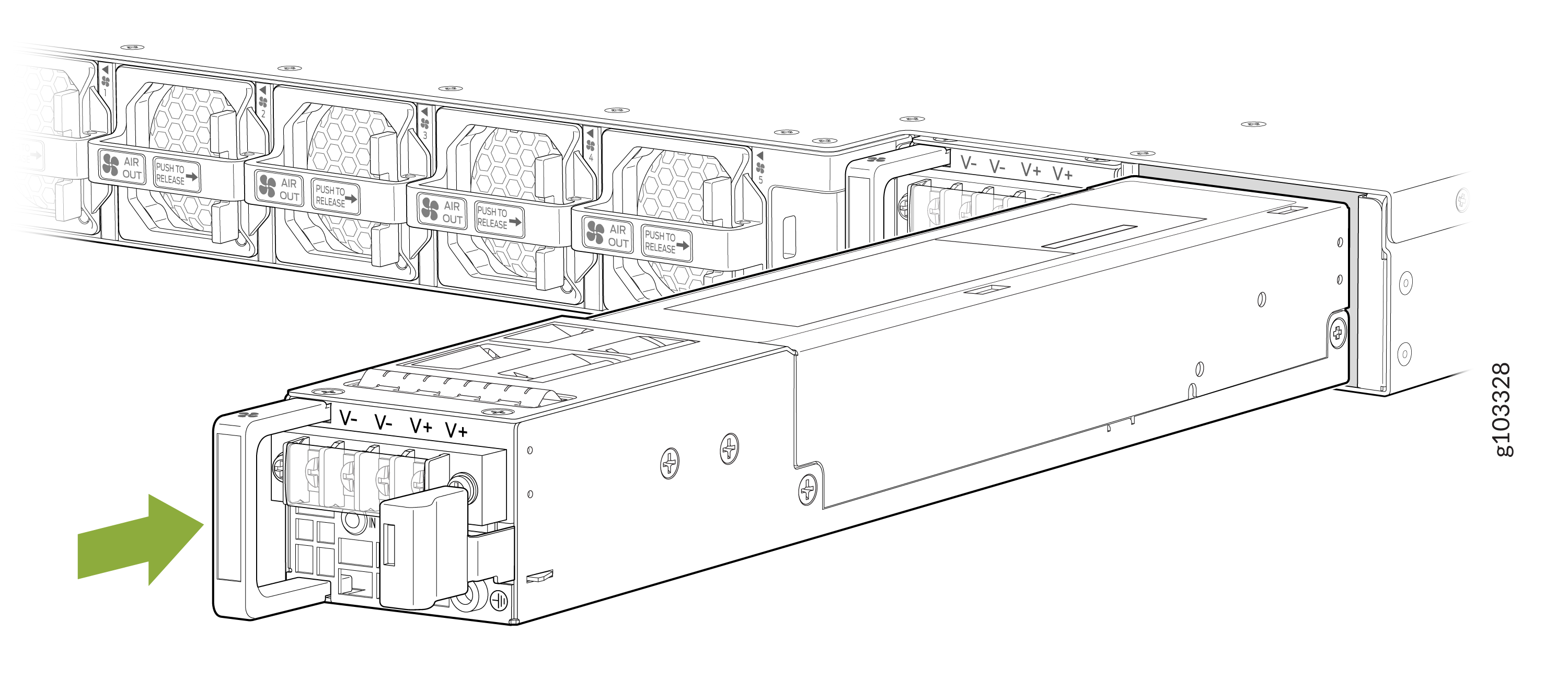 Install the DC PSU
