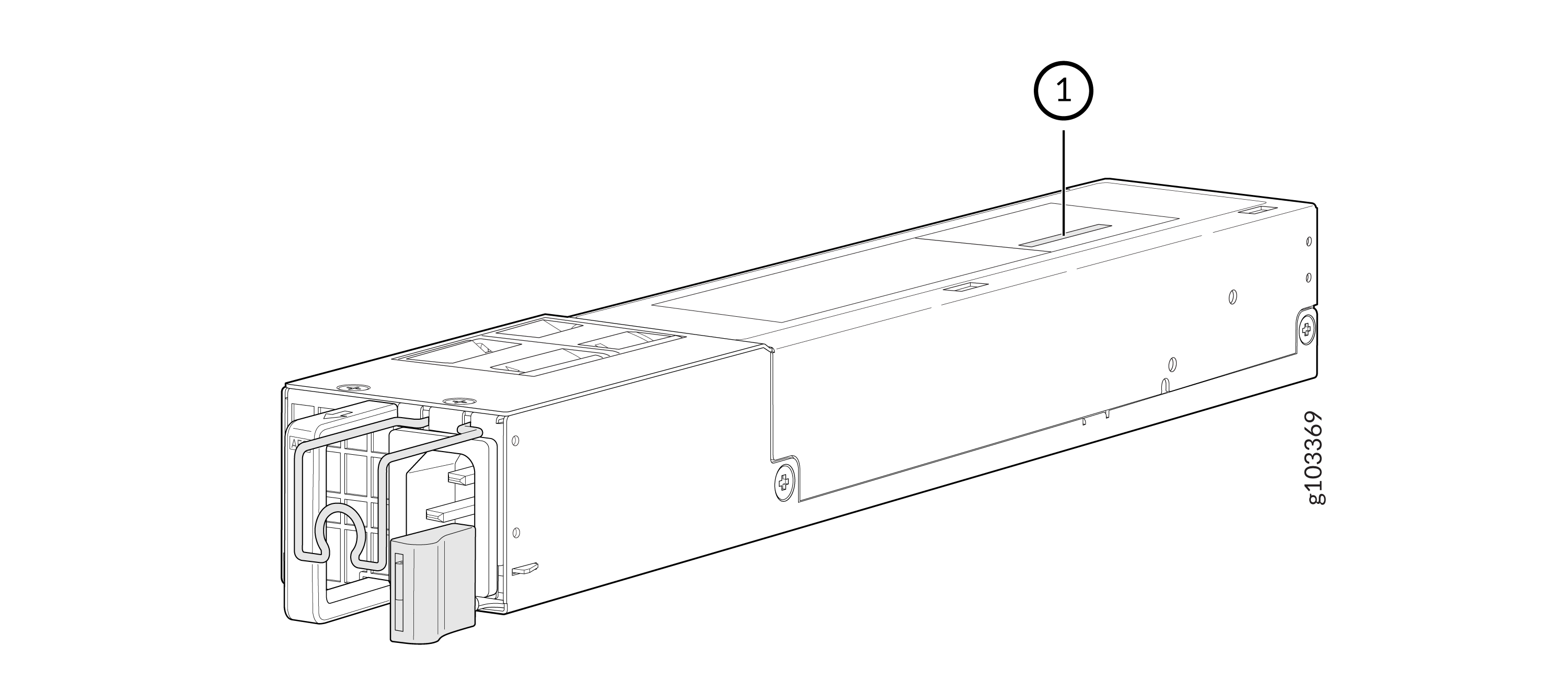 Serial Number ID Label on MX301 and MX301-M AC PSU