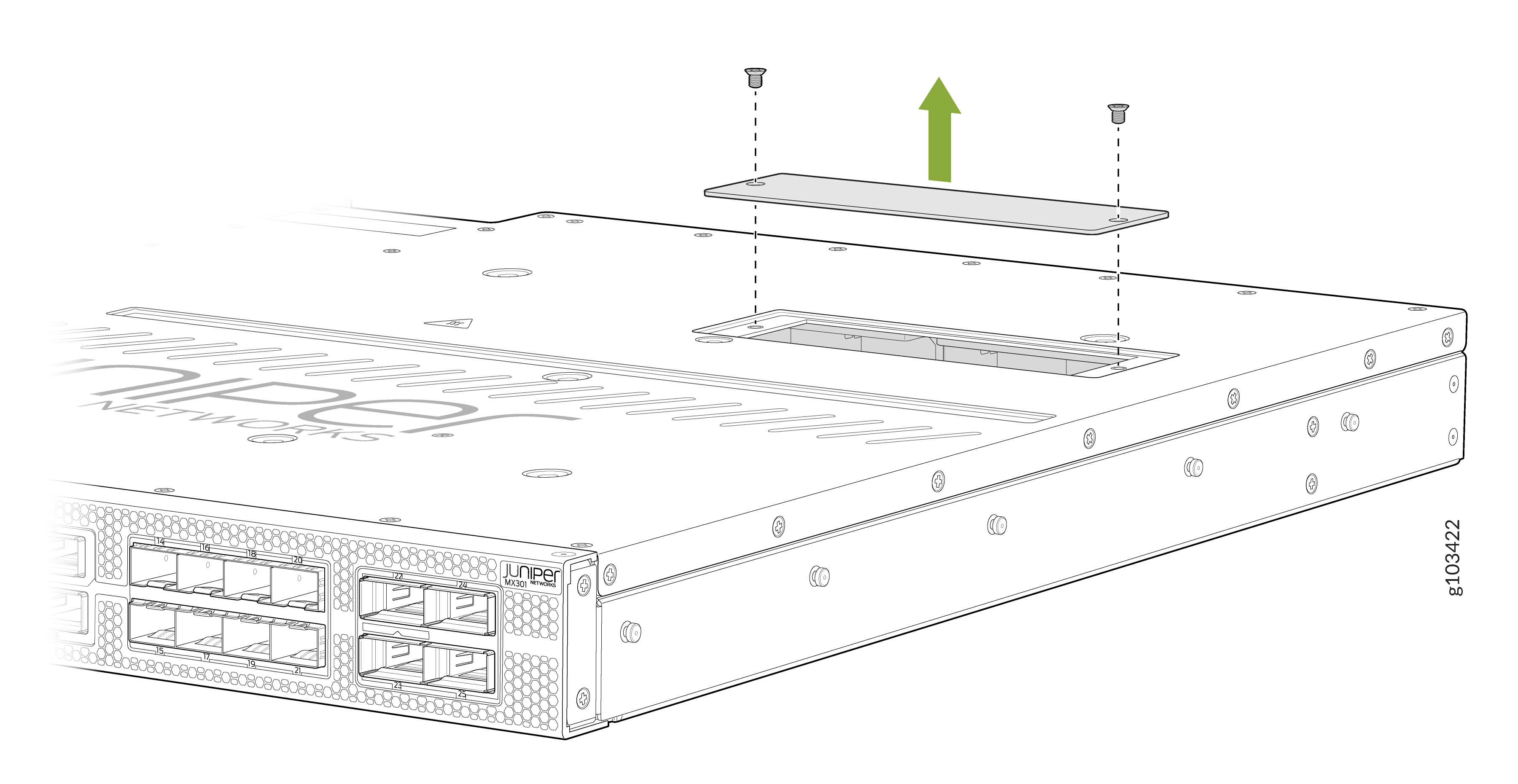 Remove Screws from SSD Door on MX301 and MX301-M