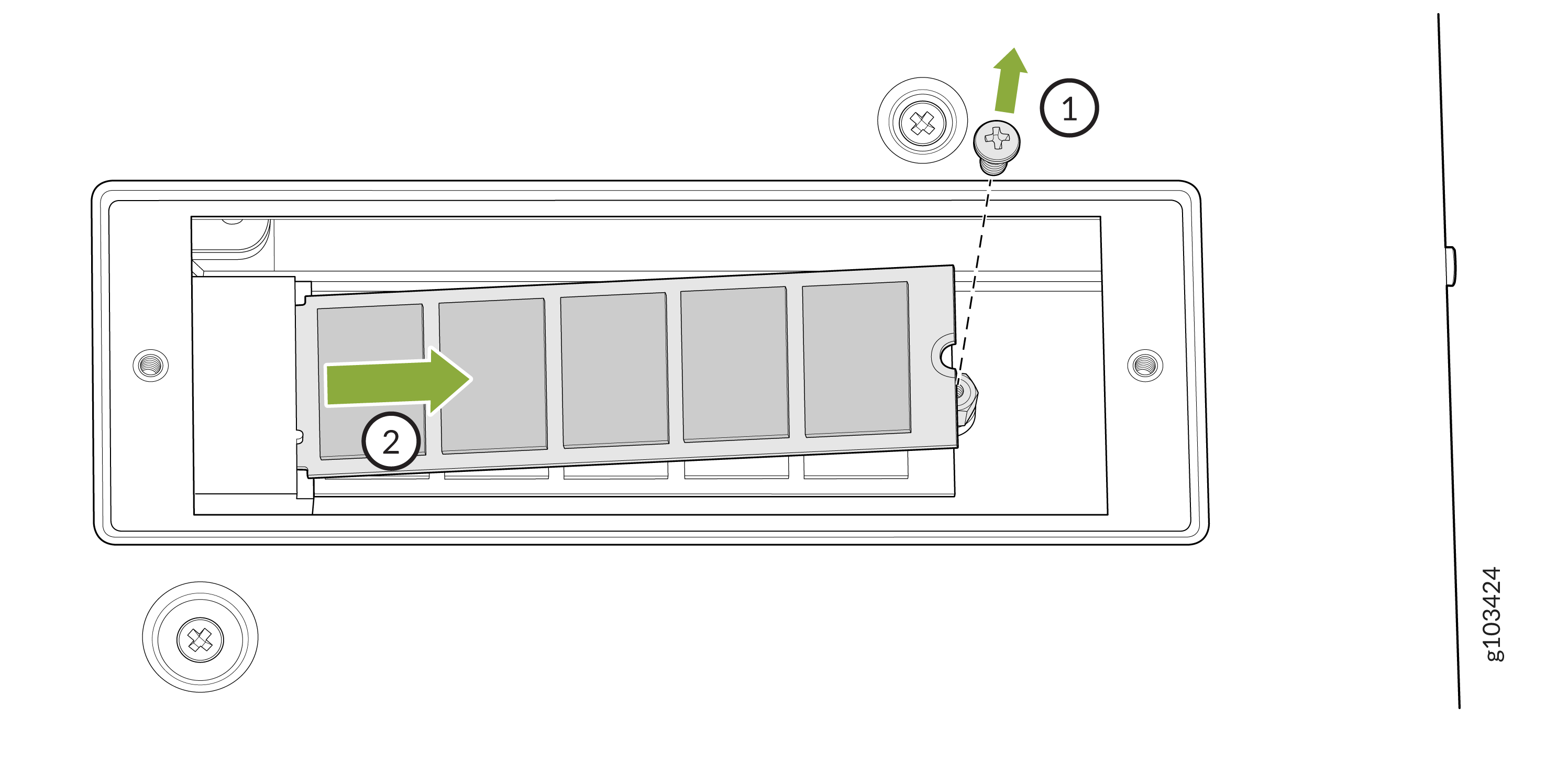Remove the Screw and Lift the Top SSD Out of MX301 and MX301-M