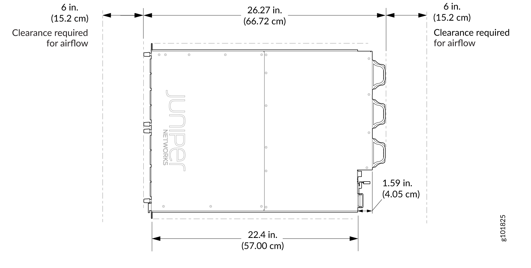 MX304 Clearance Requirements for Airflow