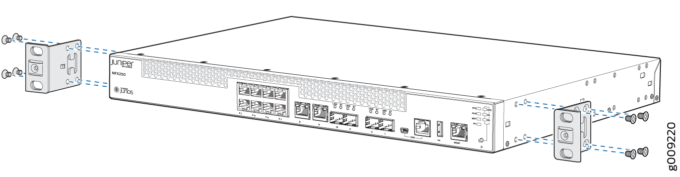 Attaching the Mounting Bracket to the Side Panel of the Device