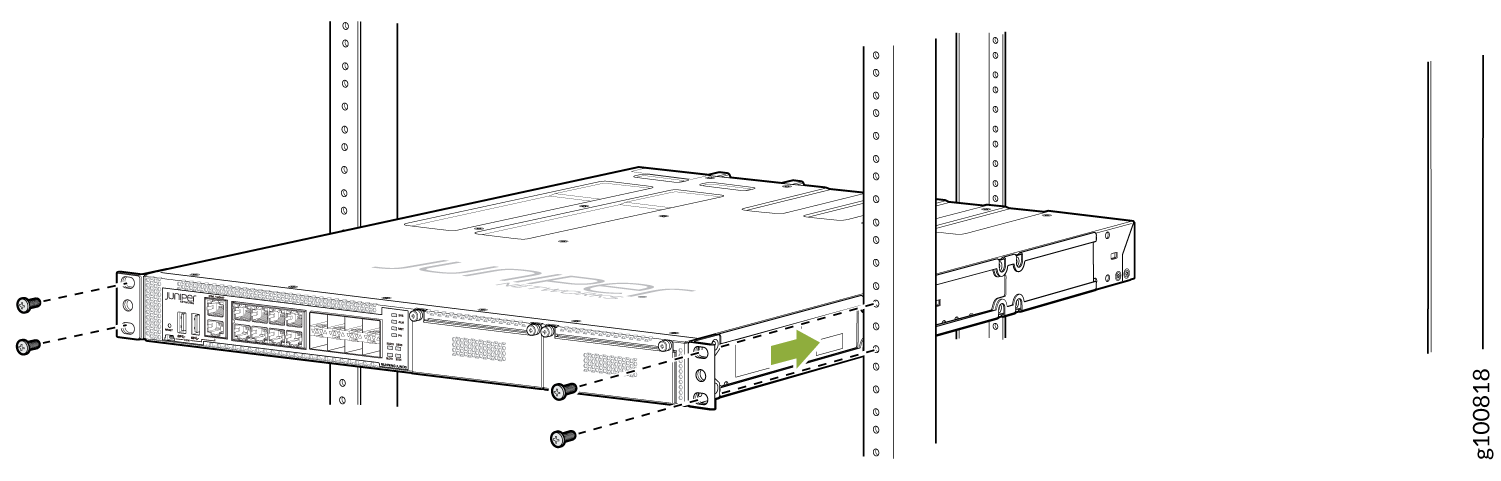 Attaching the Device to the Rack