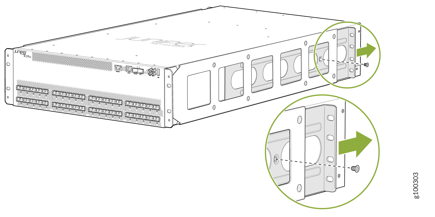 Removing the Slide Rail Screw (PTX10003-80C)