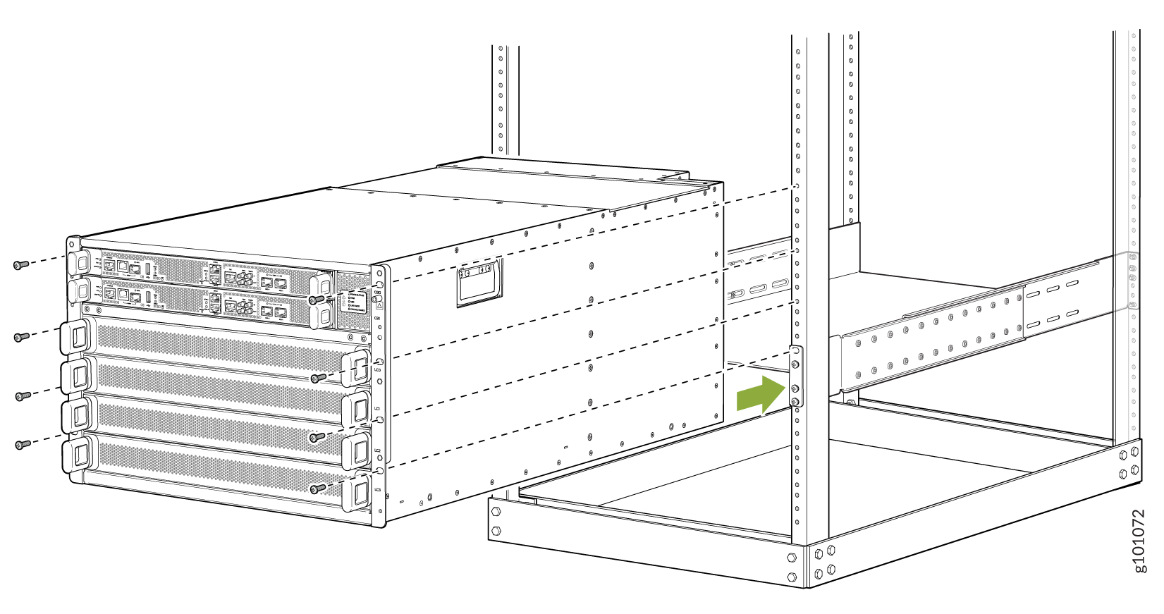 Attach the Chassis to the Rack