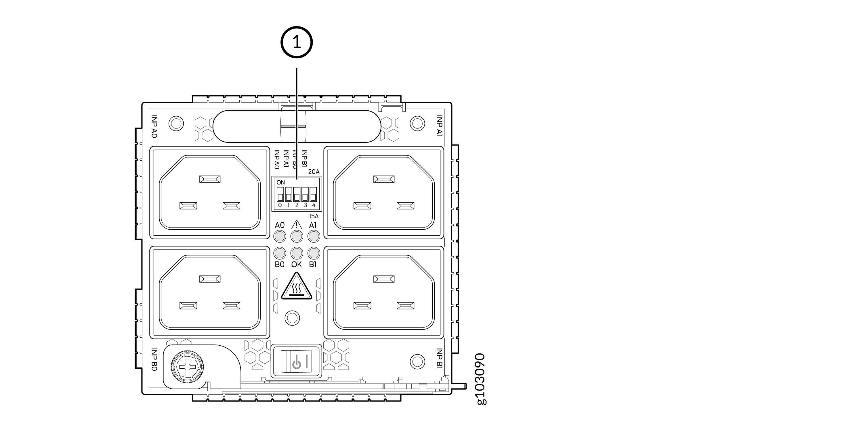 DIP Switches on NP10K-PWR-AC3 Power Supply