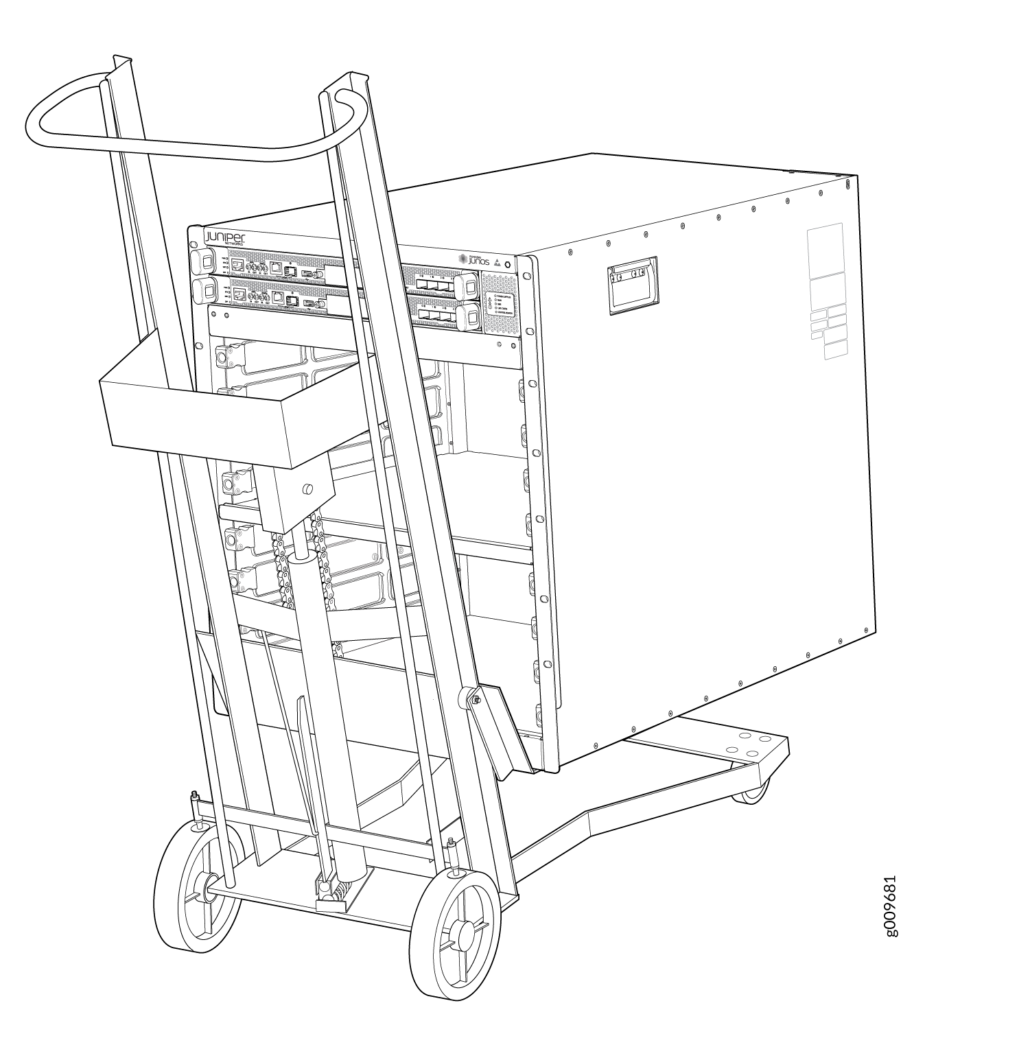 Load the PTX10008 onto a Mechanical Lift