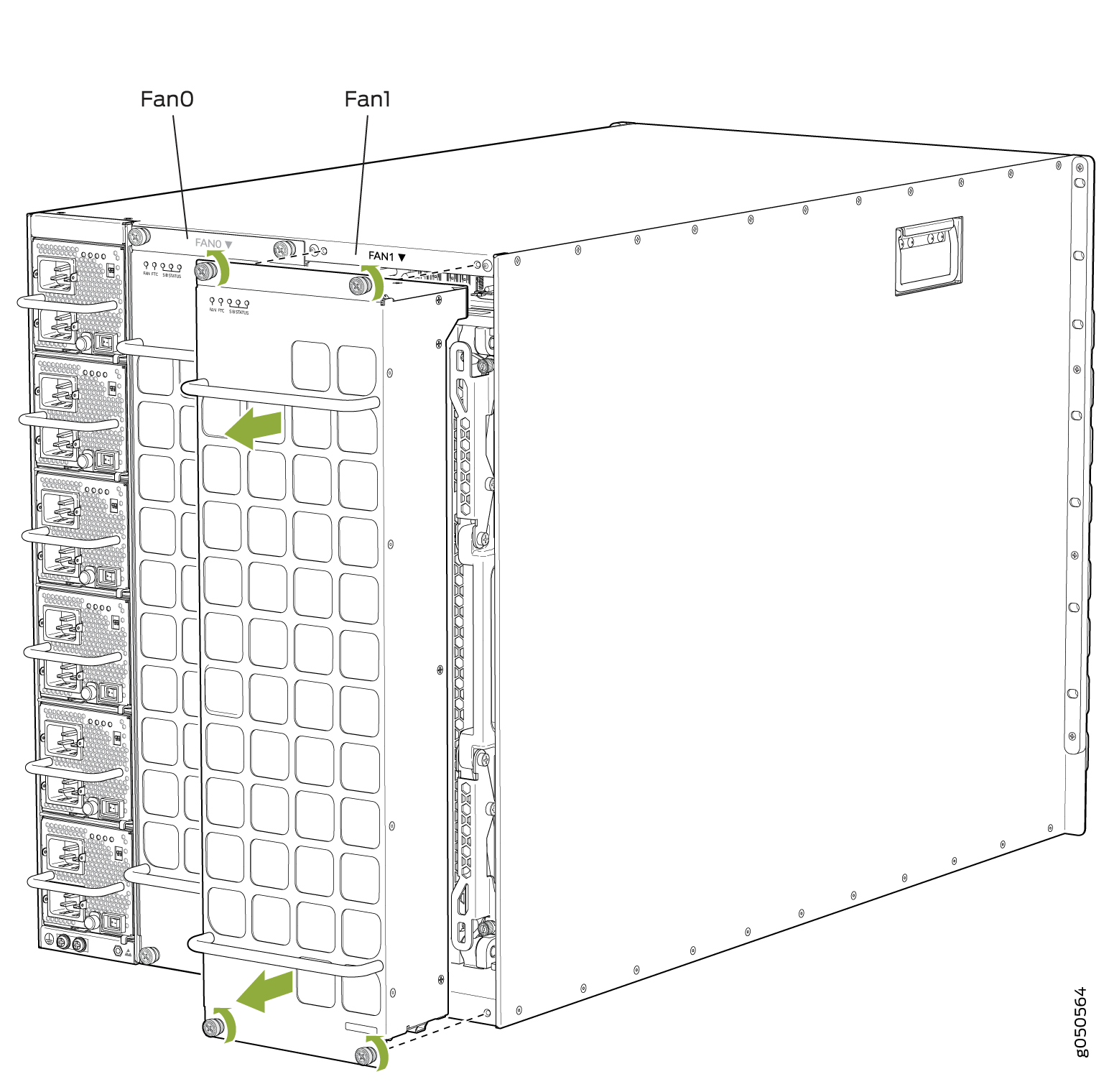 Remove a JNP10008-FAN Fan Tray