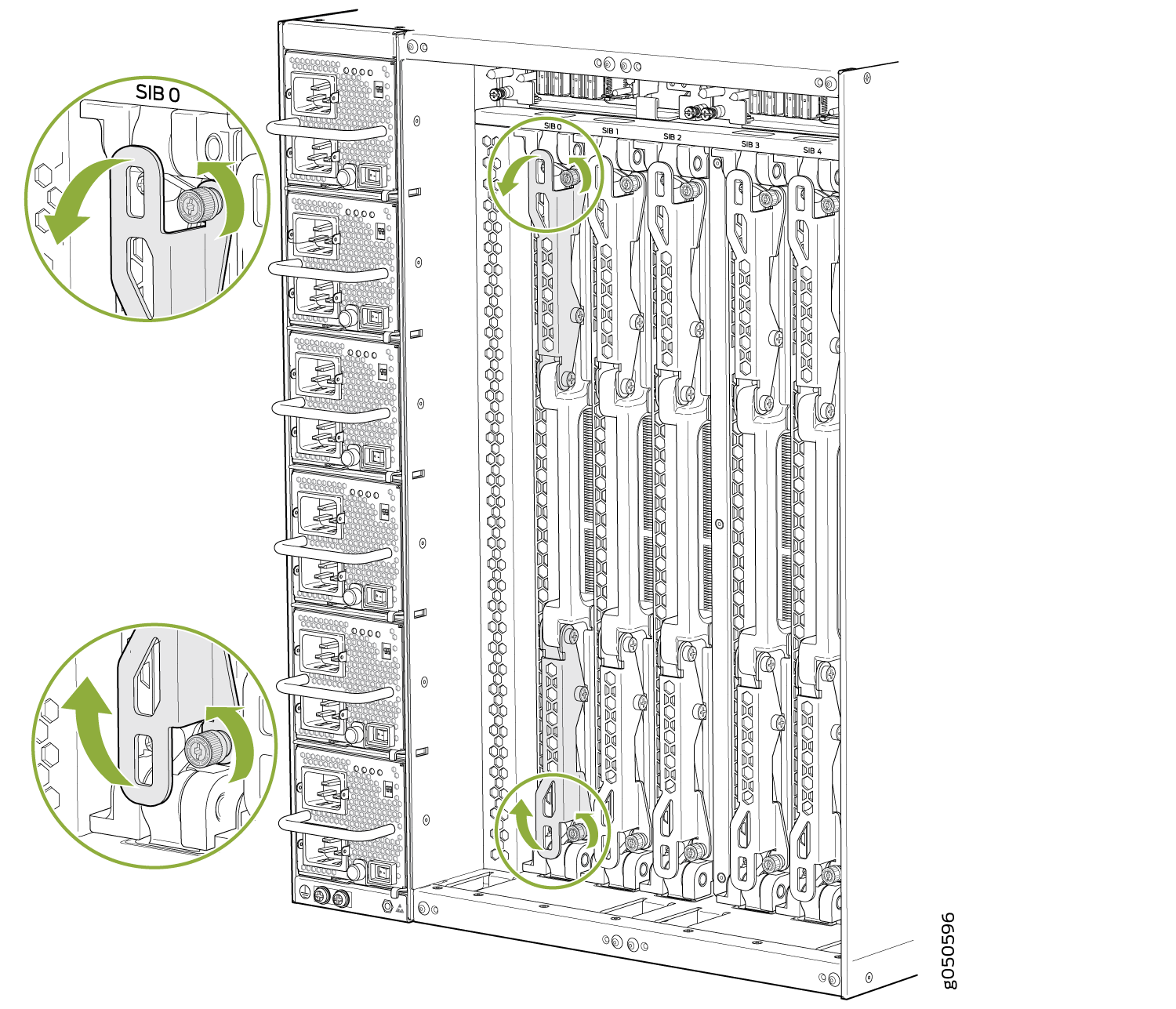 Loosen the Captive Screws and Spread the Ejector Handles