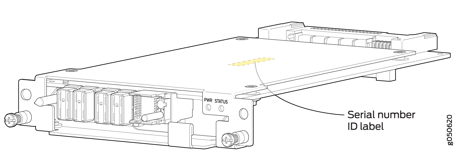 PTX10008 Fan Tray Controller Serial Number Location