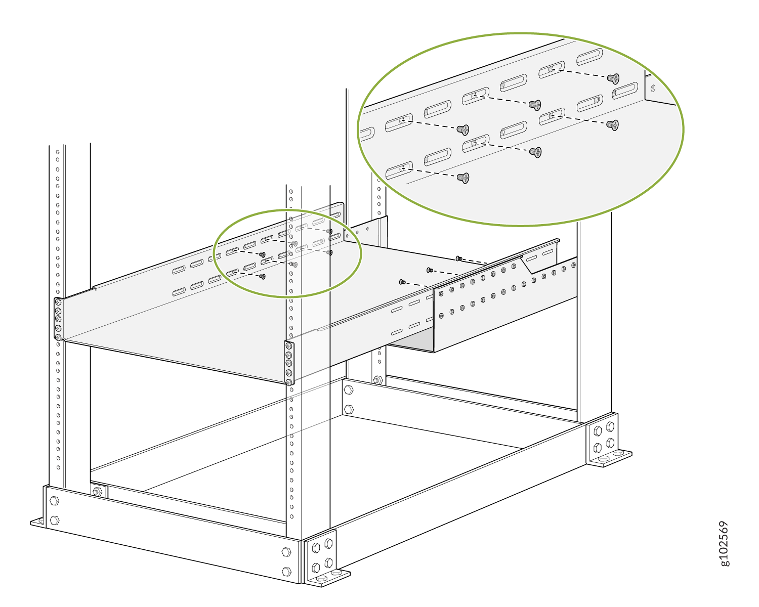 Attach the Front Mounting Tray to the Rear Mounting Tray