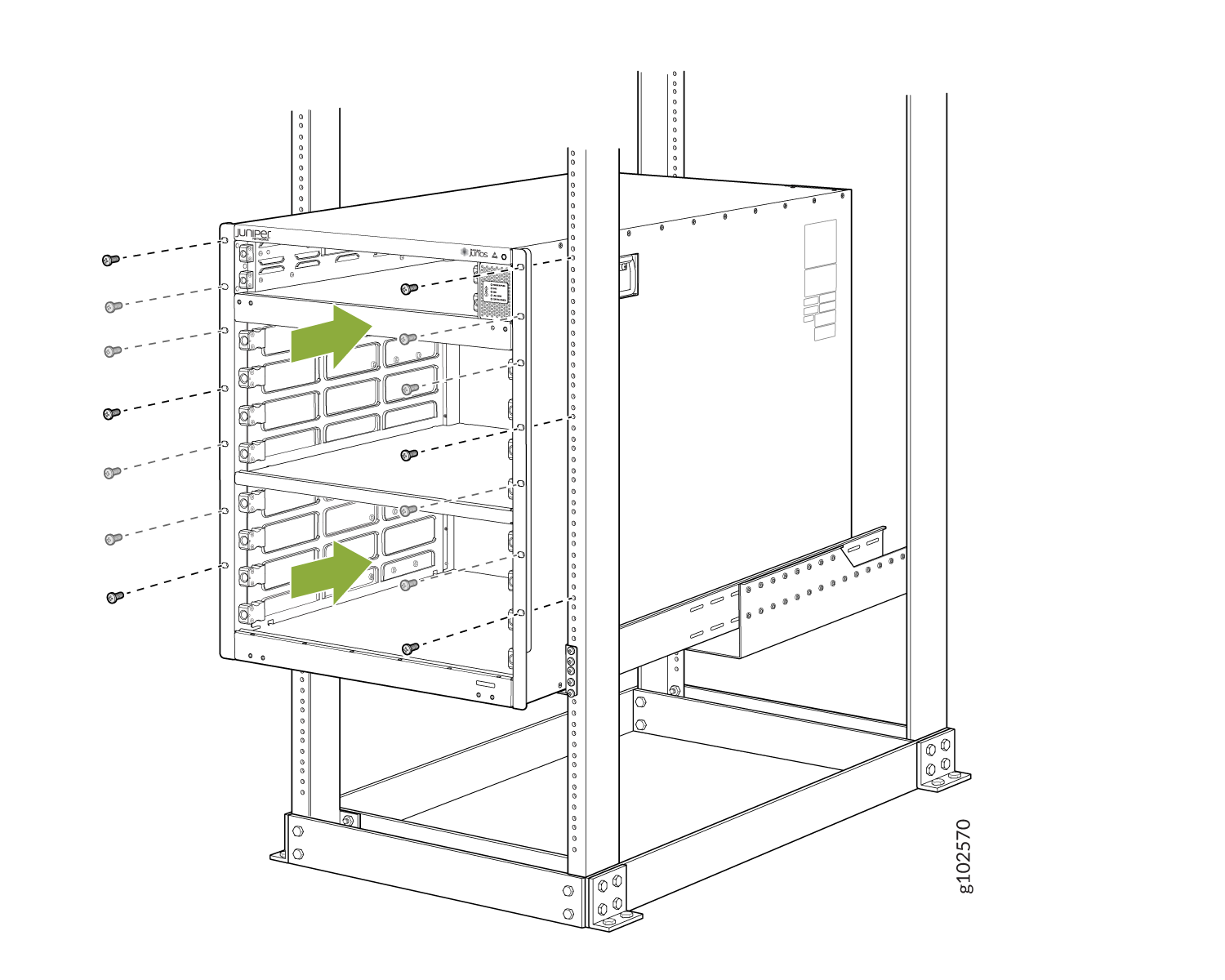 Attach the Chassis to the Rack