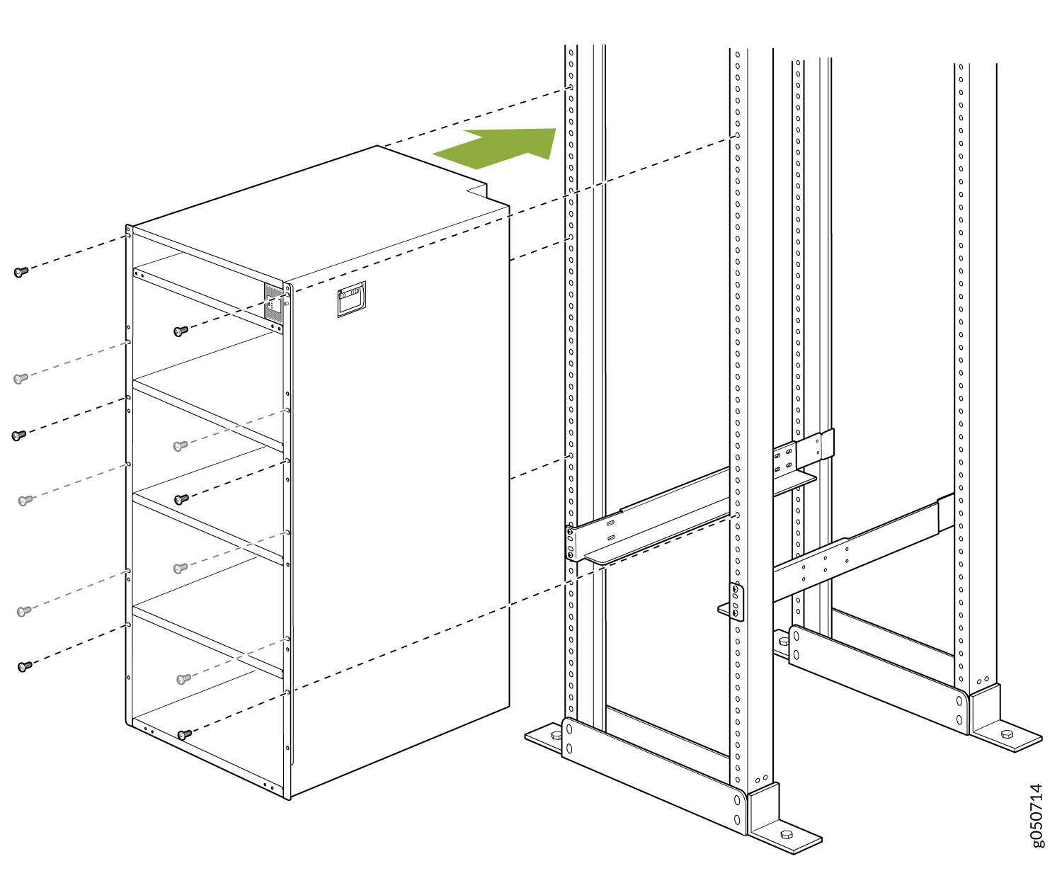 Attach the Chassis to the Rack