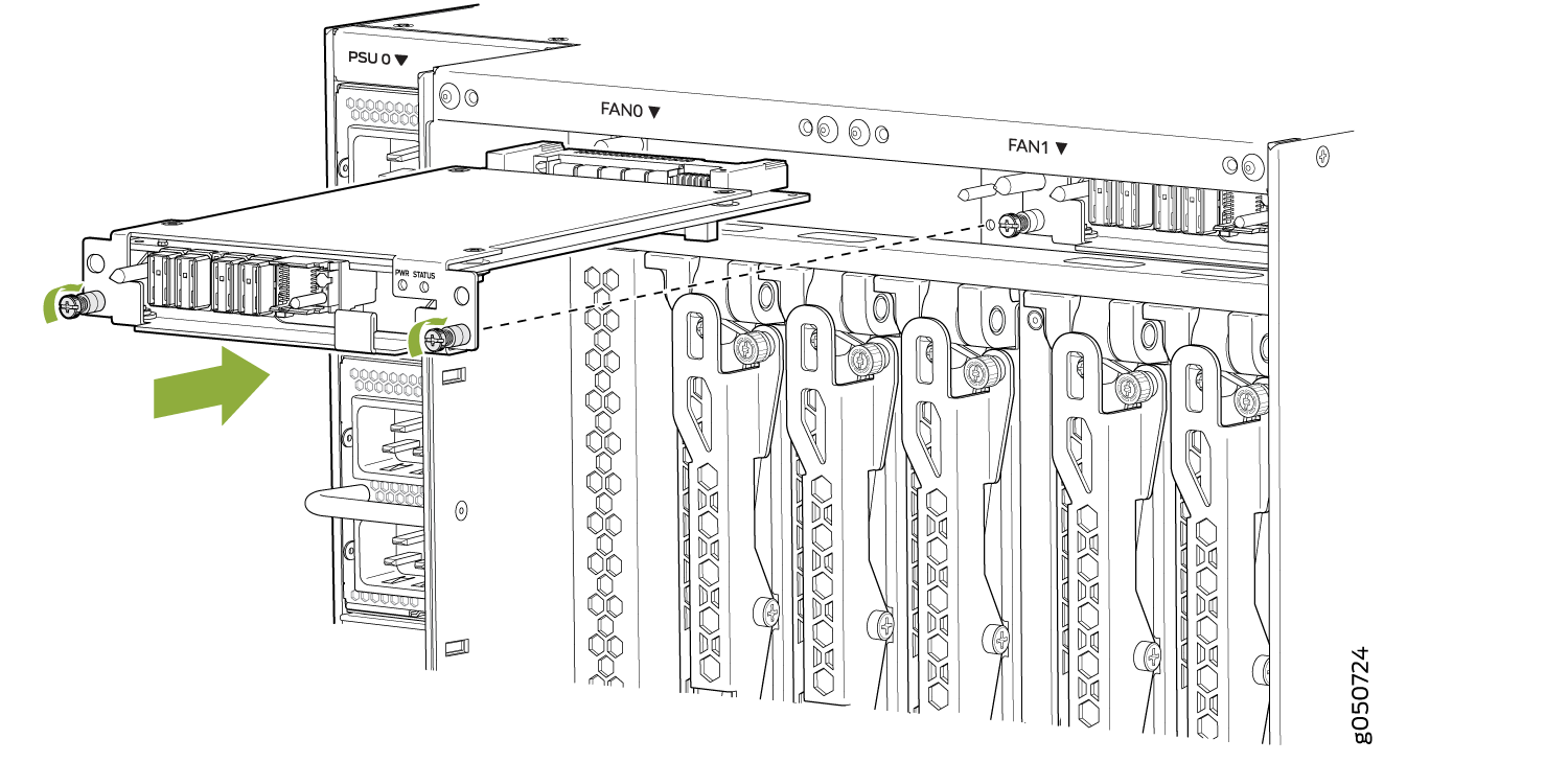 Install a JNP10016-FAN-CTRL Fan Tray Controller