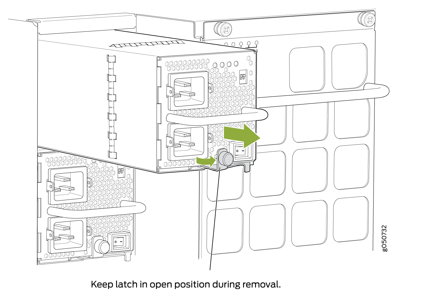 Remove a JNP10K-PWR-AC Power Supply from the PTX10016 Router