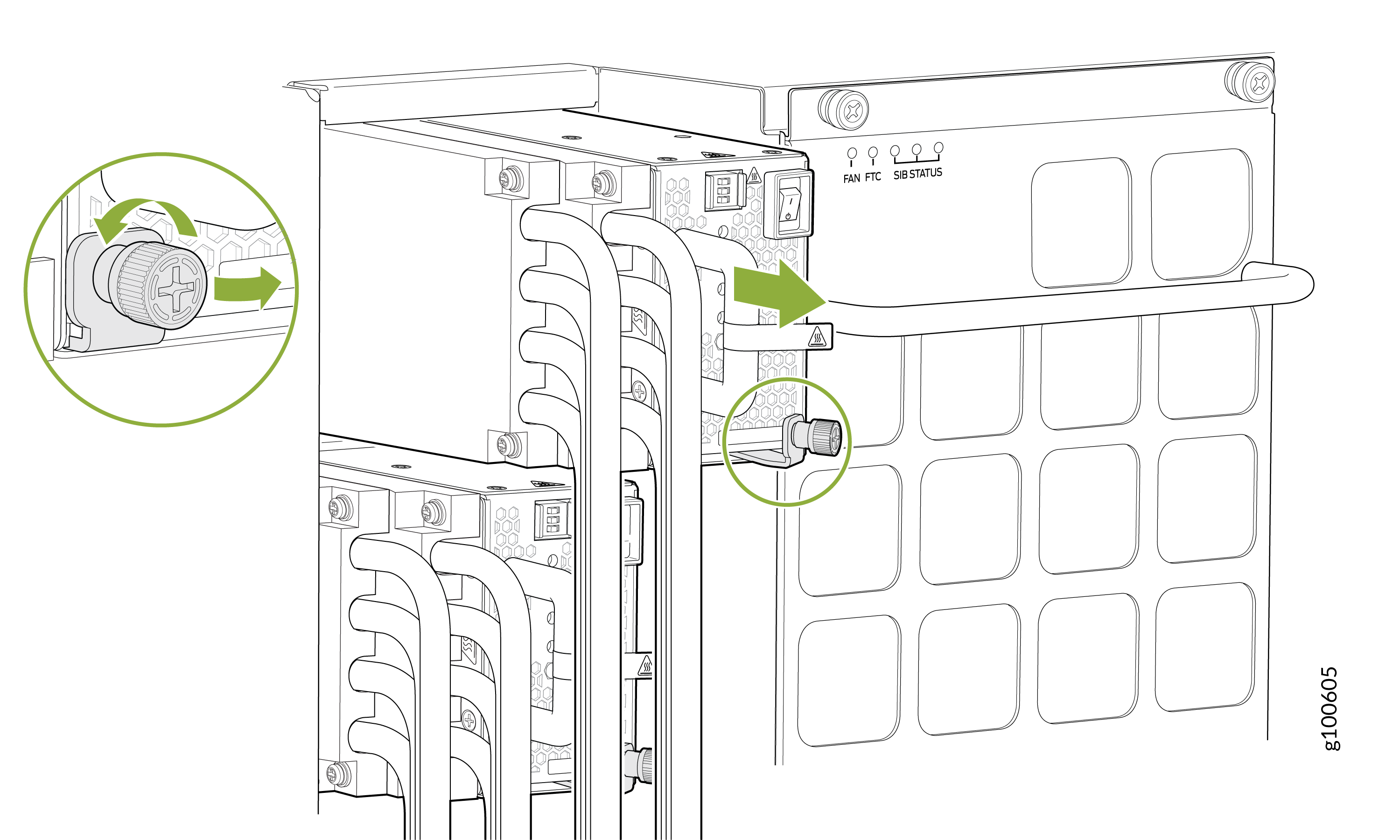 Remove a JNP10K-PWR-DC2 Power Supply from the PTX10016 Router