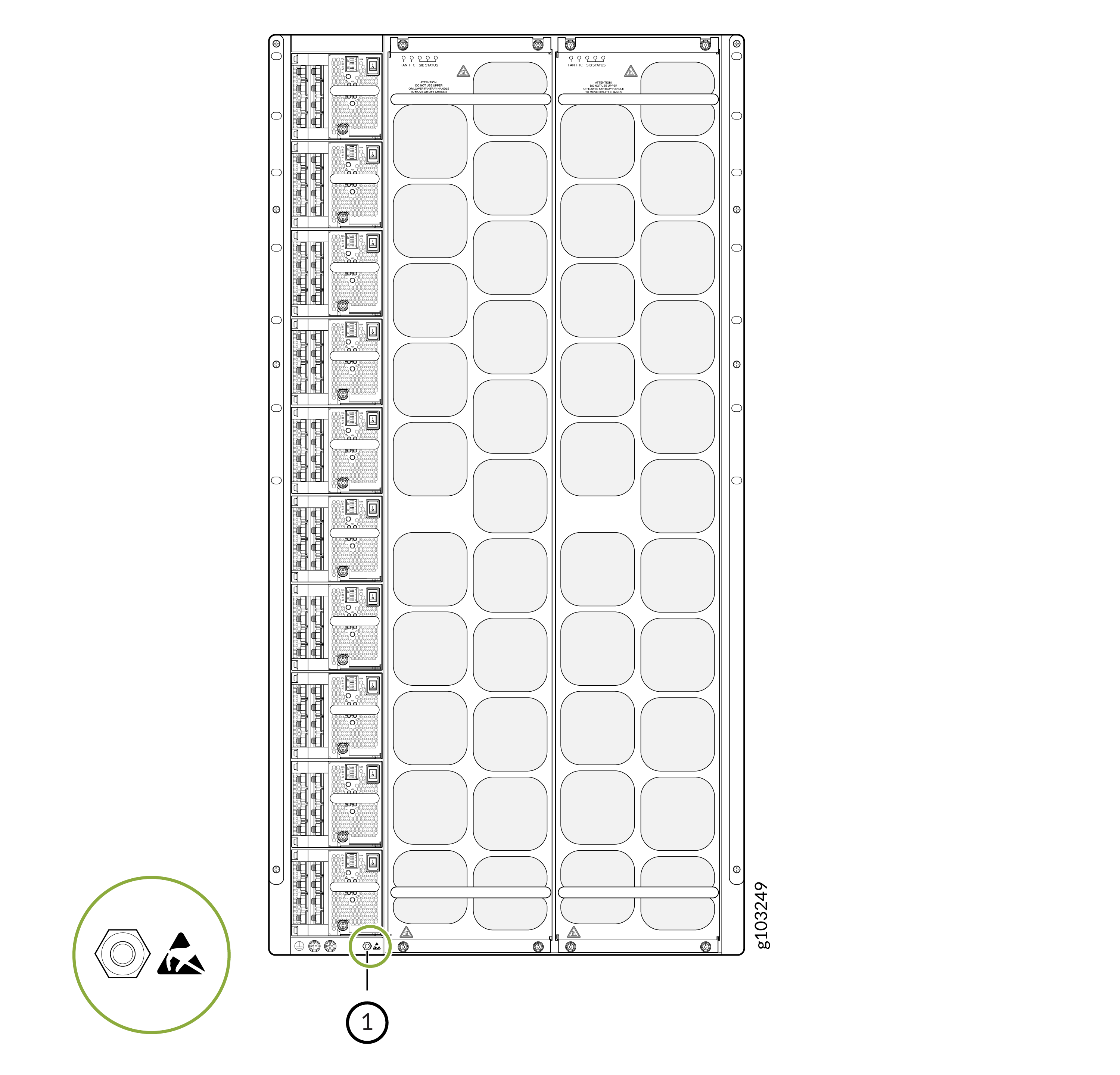 ESD Point on the Rear of the PTX10016