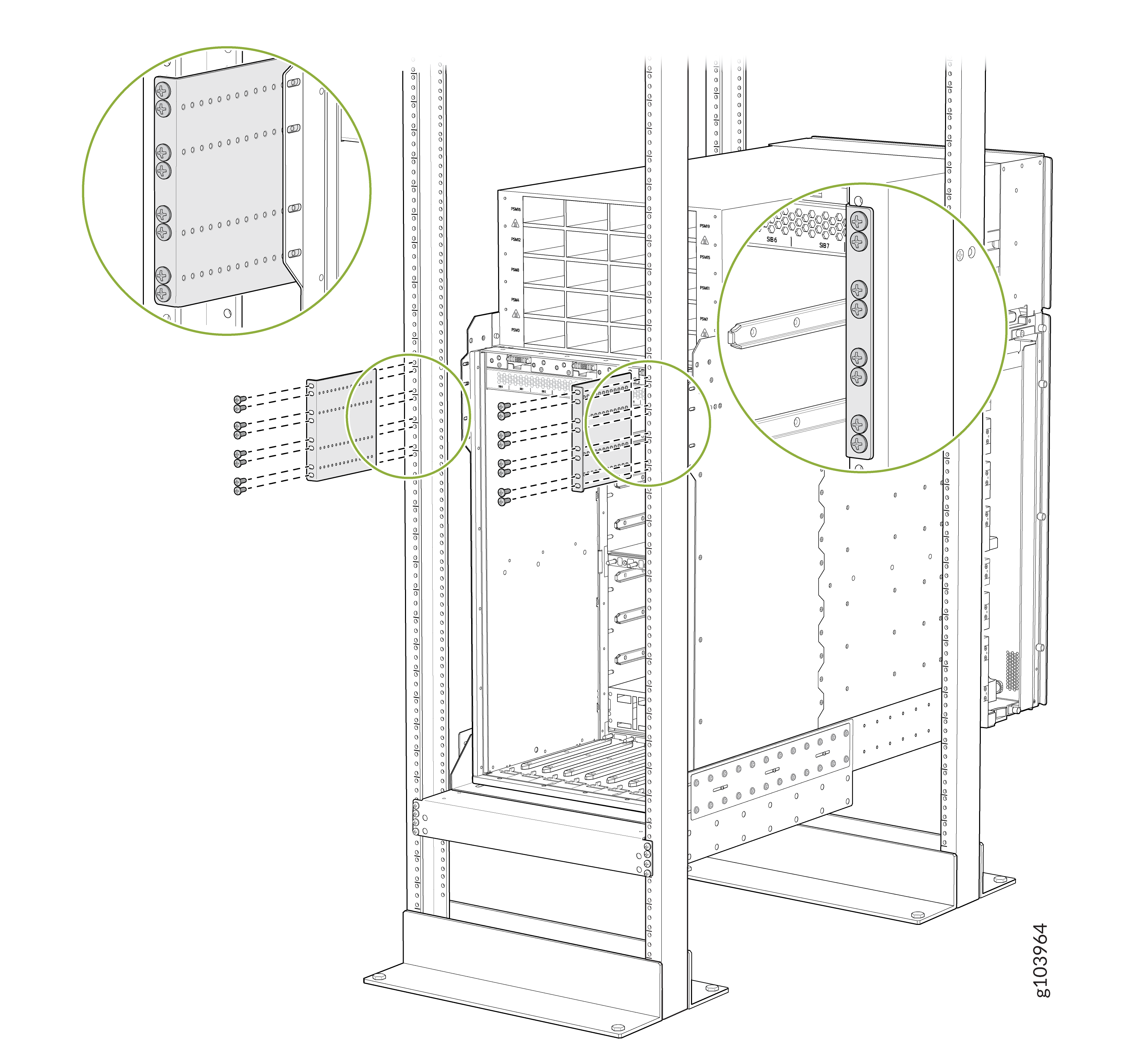 Attach the Rear Side Brackets to the Rack When the Chassis Extends Out of the Rack Posts