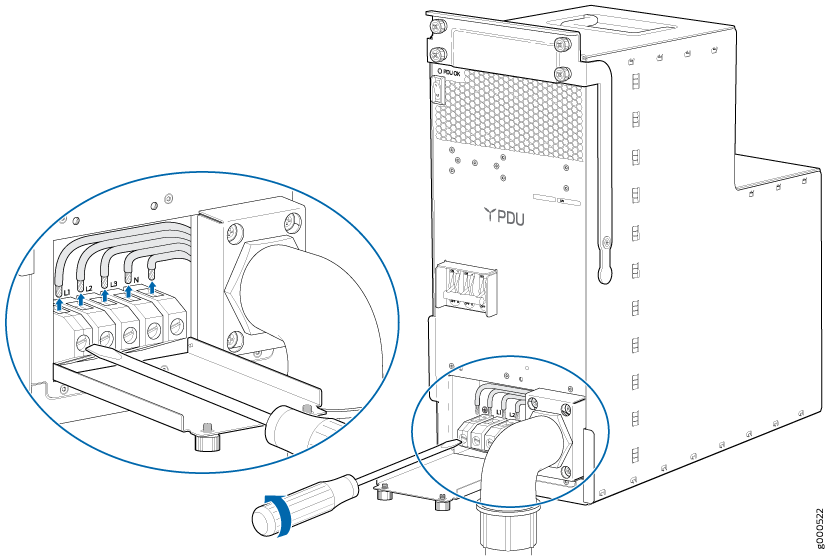 Disconnecting AC Power Wires from a High Capacity Wye AC PDU