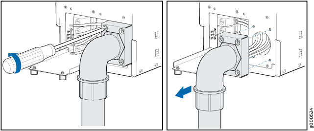 Removing the Metal Retaining Bracket from a High Capacity Delta AC PDU