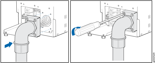Attaching the Power Cord to the High Capacity Delta AC PDU