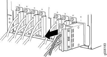 Removing a 120-A Input Power Tray