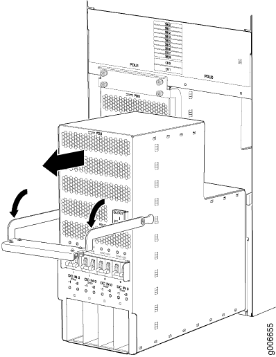 Removing a 60-A DC PDU