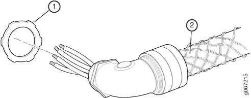 Removing the Retaining Nut from a Three-Phase Delta AC Power Cord