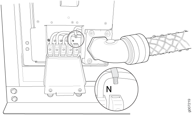 Connecting Power to the Three-Phase Wye AC Power Supply