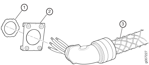 Connecting the Metal Retaining Bracket to Three-Phase Delta AC Power Cord