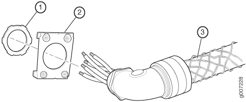 Connecting the Metal Retaining Bracket to the Three-Phase Wye AC Power Cord