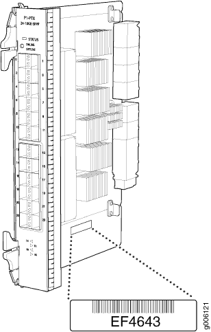 Technical drawing of Beckhoff EtherCAT Terminal EF4643 showing connection points and indicators for industrial automation.