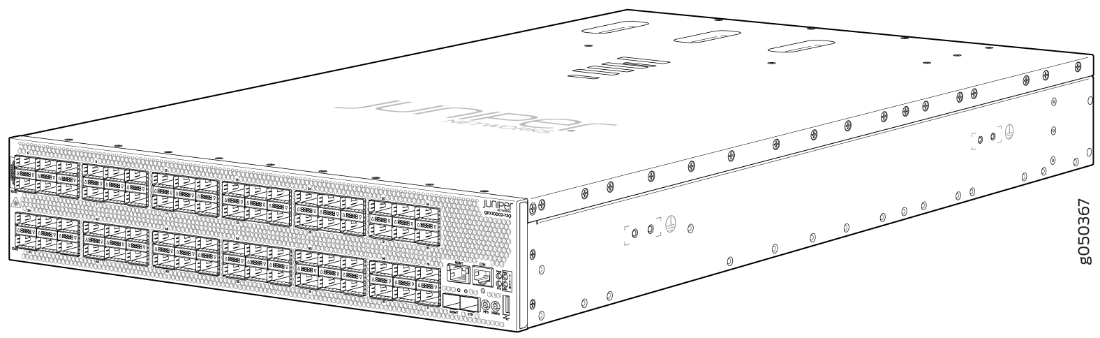 Juniper Networks QFX10000-30C switch with multiple ports and management interfaces for data centers and enterprises.
