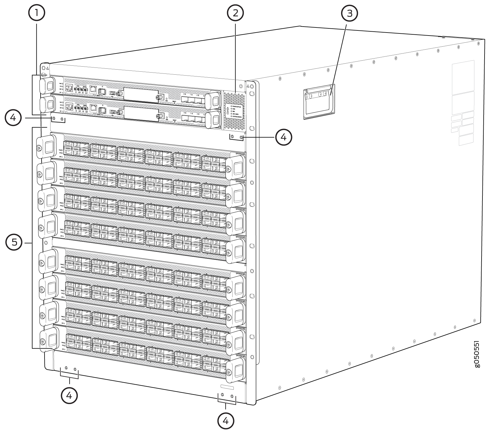 Front View of QFX10008