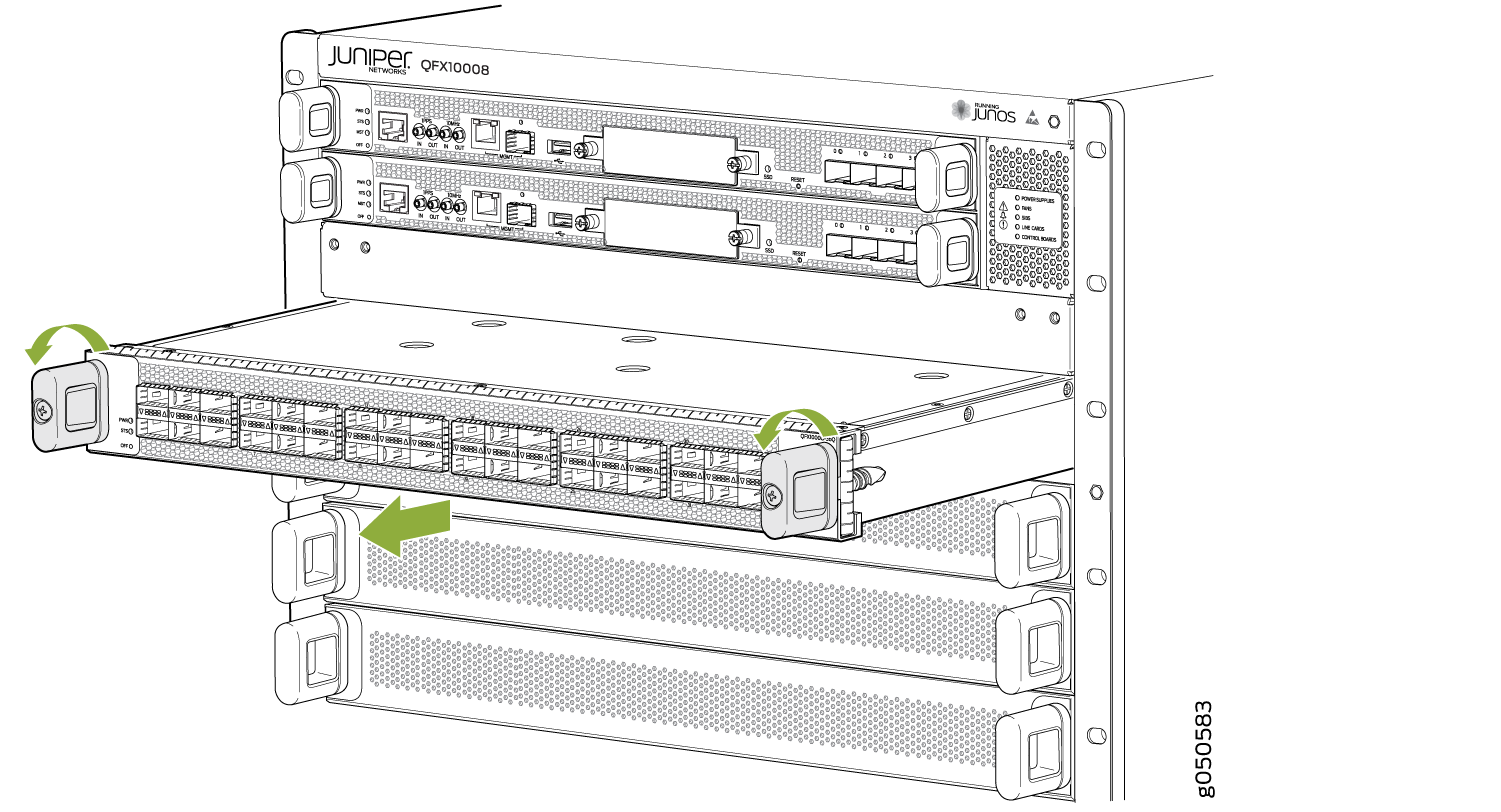 Removing a QFX10000 Line Card